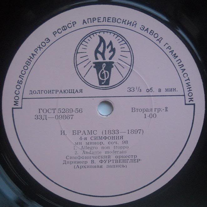 И. Брамс, Л. Бетховен. Дирижирует В. Фуртвенглер