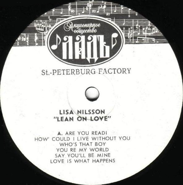 Lisa NILSSON. Lean on love