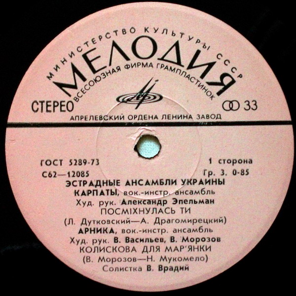 ЭСТРАДНЫЕ АНСАМБЛИ УКРАИНЫ