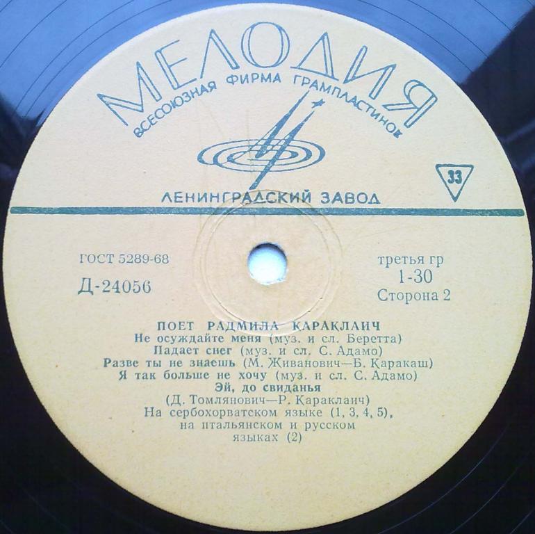 КАРАКЛАИЧ Радмила (Югославия)