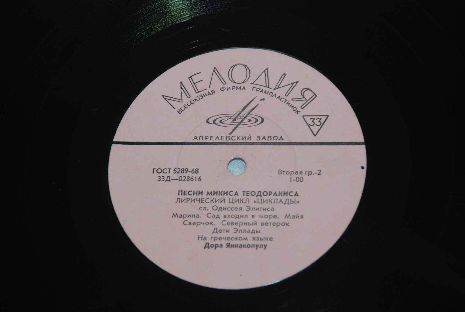 М. ТЕОДОРАКИС (1925—2021): Песни Микиса Теодоракиса (Д. Яннакопулу)