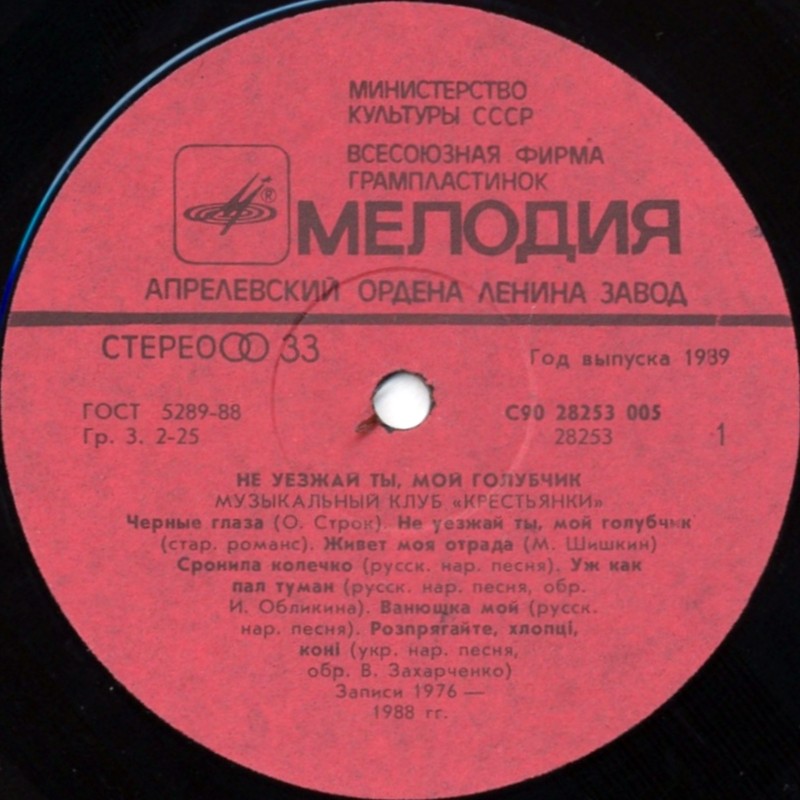 «НЕ УЕЗЖАЙ ТЫ, МОЙ ГОЛУБЧИК». Музыкальный клуб "Крестьянки". Выпуск 2