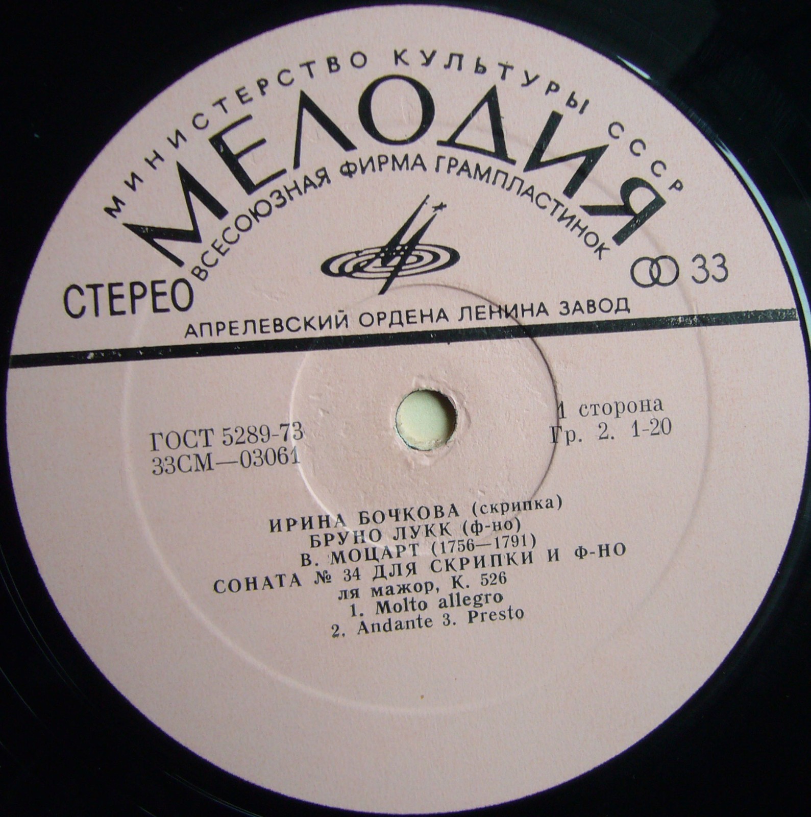 Ирина БОЧКОВА (скрипка)