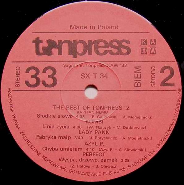THE BEST OF TONPRESS 2 [по заказу польской фирмы TONPRESS]