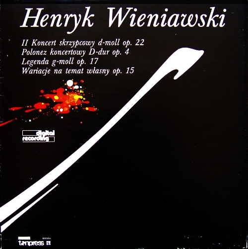 Henryk Wieniawski - II Koncert Skrzypcowy D-moll Op. 22 / Polonez Koncertowy D-dur Op. 4 [по заказу польской фирмы TONPRESS SX-T 33]