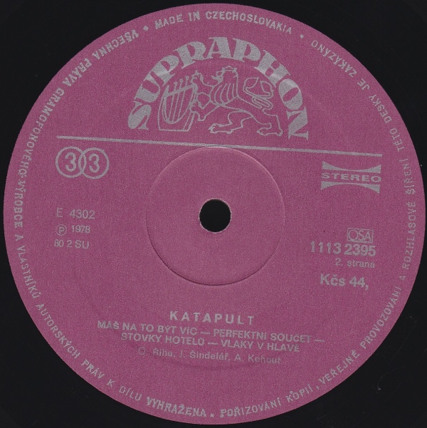 Katapult  [по заказу чешской фирмы SUPRAPHON, 1113 2395]