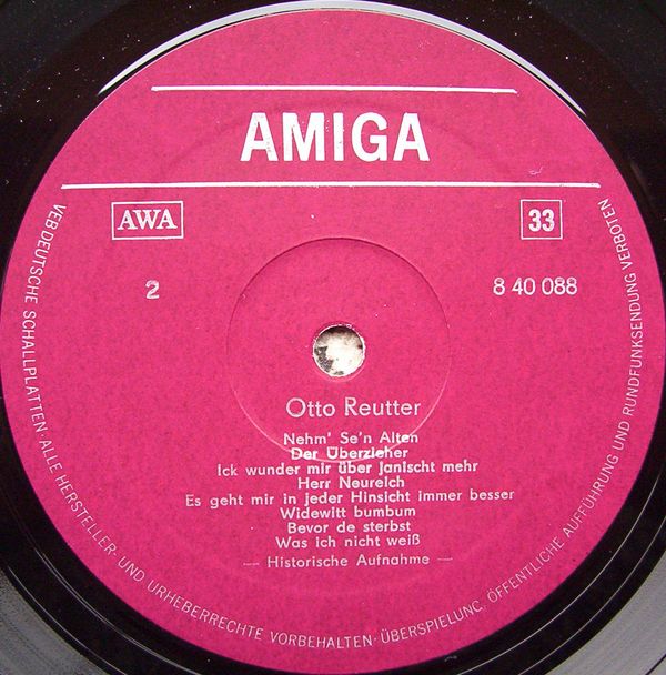 Otto REUTTER [по заказу немецкой фирмы AMIGA, 8 40 088]
