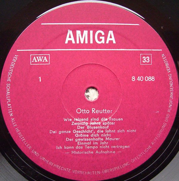 Otto REUTTER [по заказу немецкой фирмы AMIGA, 8 40 088]
