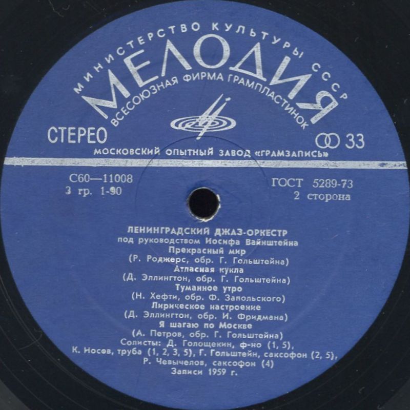 Джаз-оркестр под руководством Иосифа Вайнштейна