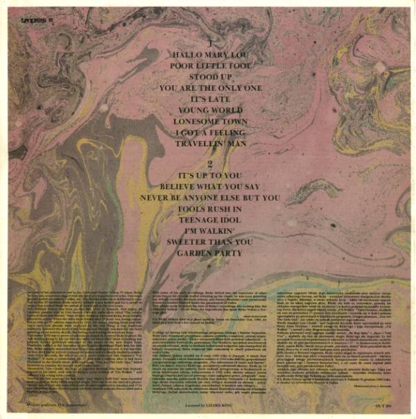 Ricky Nelson "Greatest hits" [по заказу польской фирмы TONPRESS SX-T204]