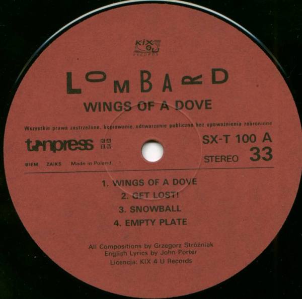 Lombard -  Wings of a dove [по заказу польской фирмы TONPRESS]