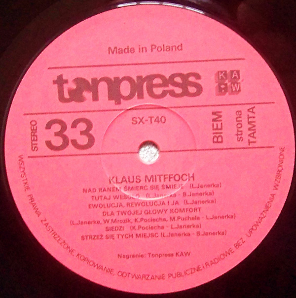 Klaus Mitffoch ‎– Klaus Mitffoch [по заказу польской фирмы TONPRESS]