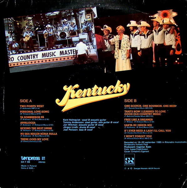 KENTUCKY - Two Points West [по заказу польской фирмы TONPRESS]