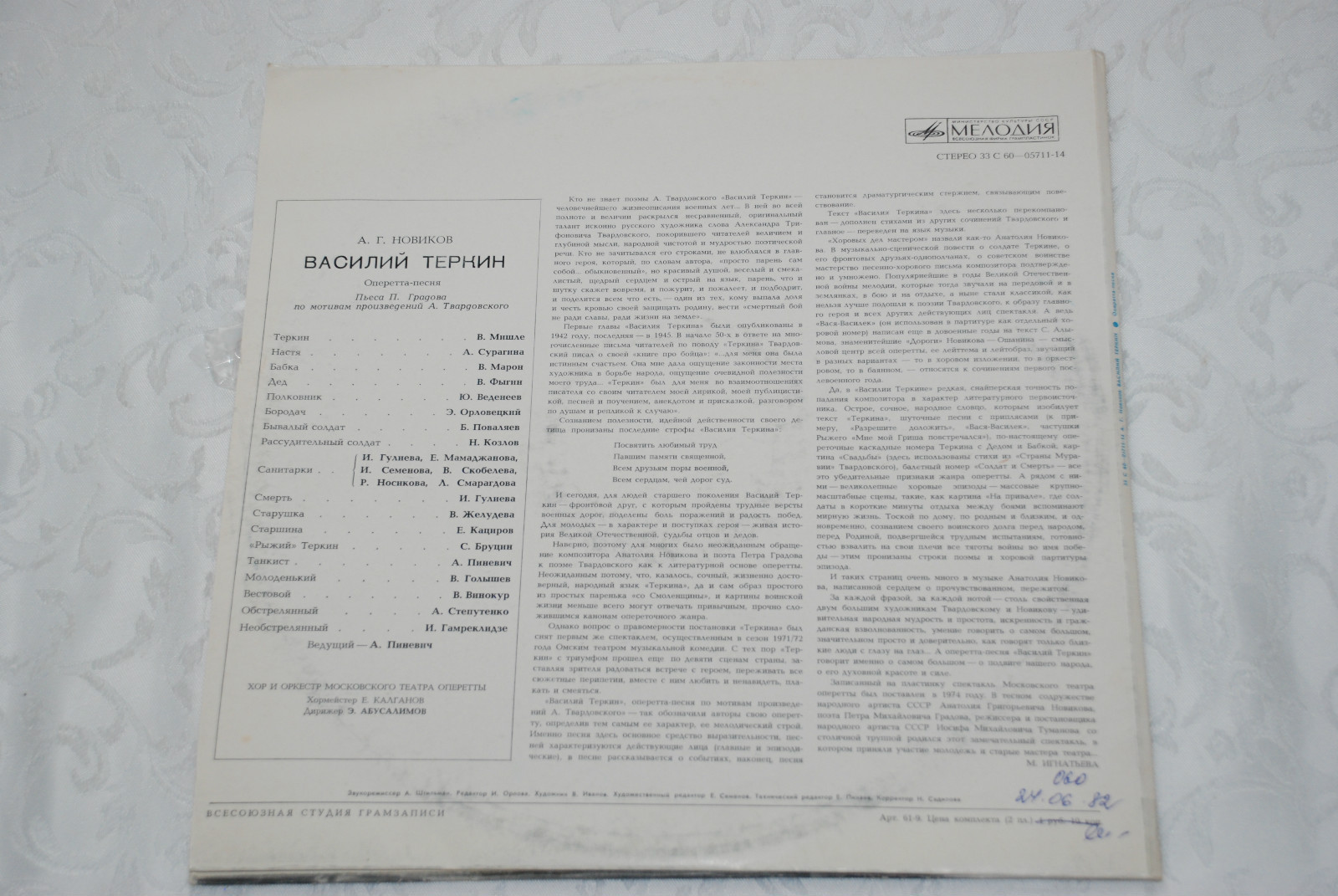 А. НОВИКОВ. "Василий Тёркин", оперетта-песня