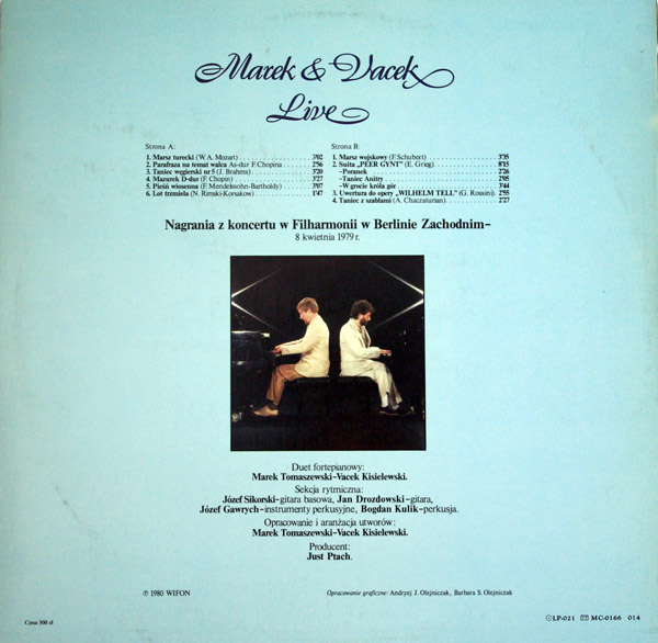 Marek & Vacek ‎– Live [по заказу польской фирмы WIFON, LP 021]