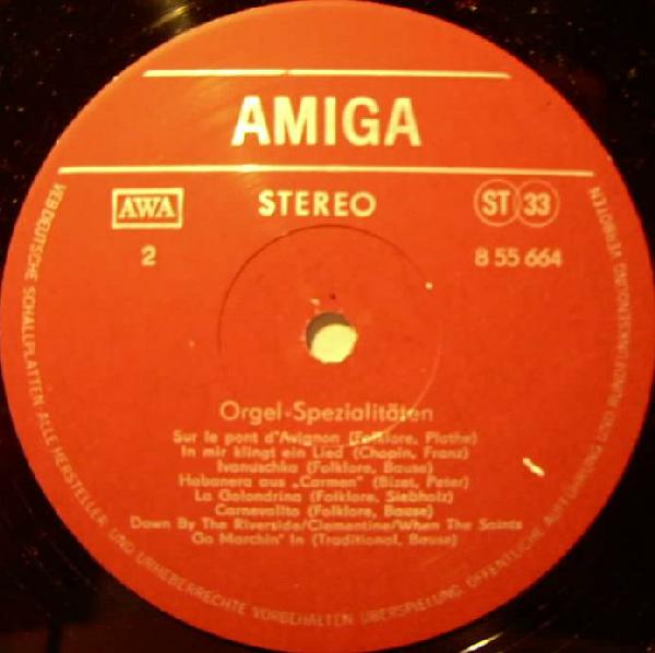 Orgel-Spezialitäten [по заказу немецкой фирмы AMIGA, 8 55 664]