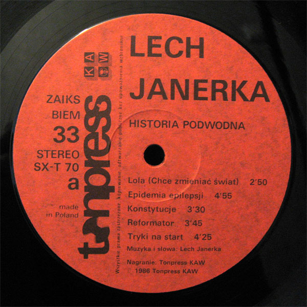 Lech Janerka - "Historia podwodna" [по заказу польской фирмы TONPRESS]