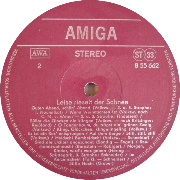Leise Rieselt Der Schnee [по заказу немецкой фирмы AMIGA, 8 55 662]