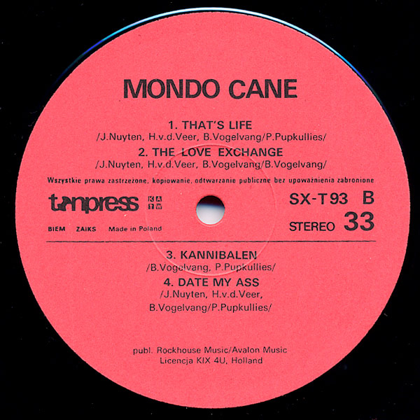 Mondo Cane ‎– Mondo Cane [по заказу польской фирмы TONPRESS]