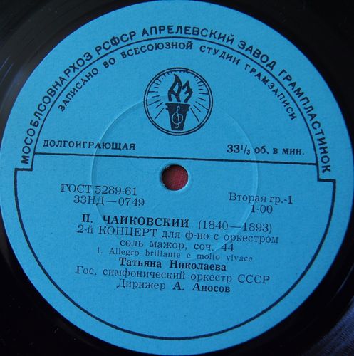 П. ЧАЙКОВСКИЙ (1840–1893): Концерт №2 для фортепиано с оркестром  (Т. Николаева, Н. Аносов)