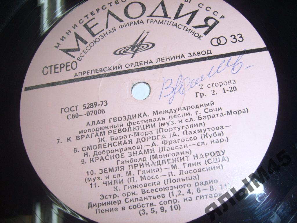 АЛАЯ ГВОЗДИКА. Международный молодежный фестиваль песни в Сочи.