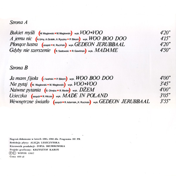 Przeboje Na "Trójkę" [по заказу польской фирмы WIFON, LP 103]