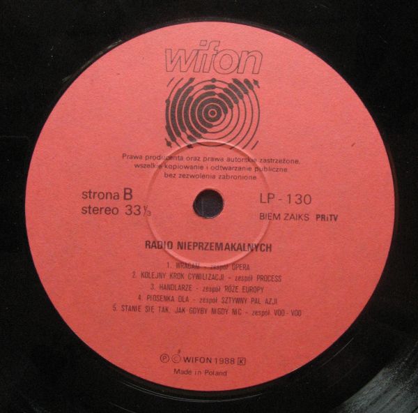 Radio Nieprzemakalnych [по заказу польской фирмы WIFON, LP 130]