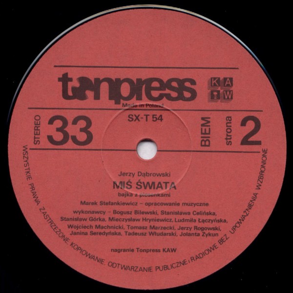 Jerzy Dąbrowski ‎– Miś Świata [по заказу польской фирмы TONPRESS]