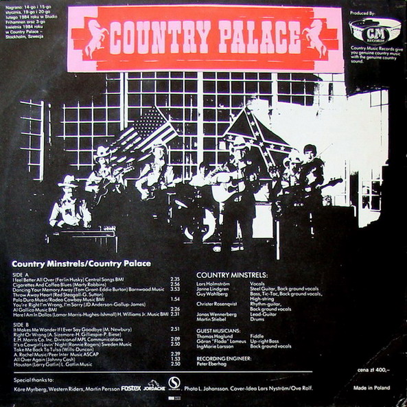 Country Minstrels ‎– Country Palace [по заказу польской фирмы TONPRESS]