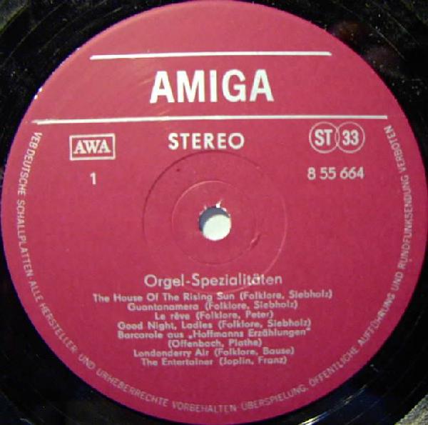 Orgel-Spezialitäten [по заказу немецкой фирмы AMIGA, 8 55 664]