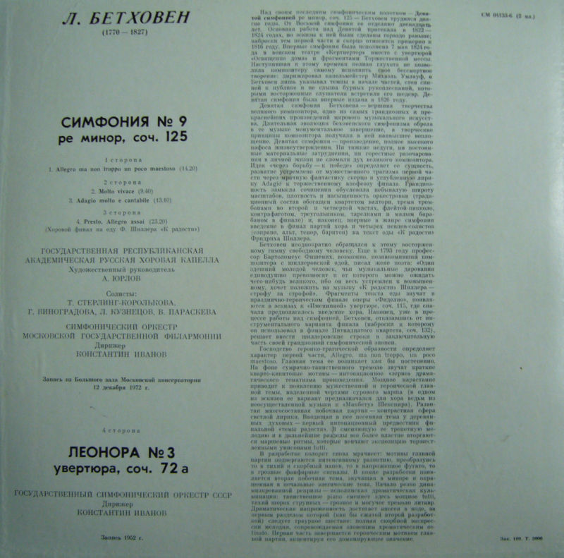 Л. Бетховен: Симфония № 9, Леонора № 3 (К. Иванов)