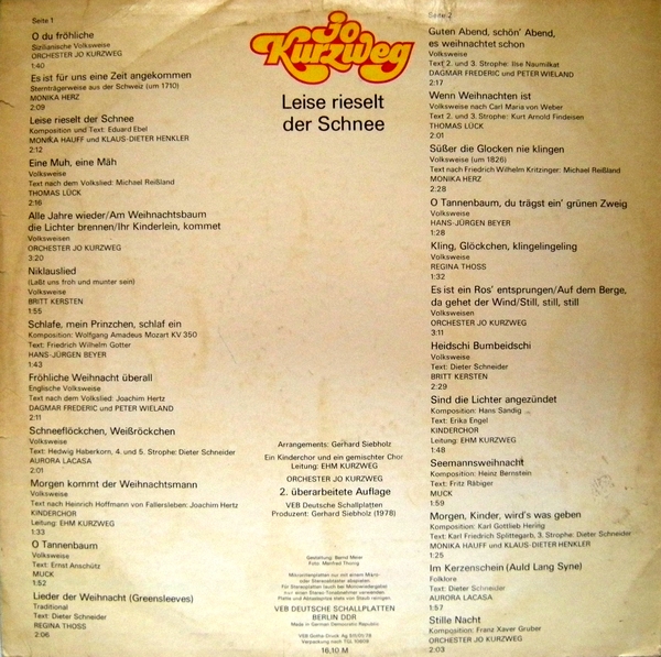 Leise Rieselt Der Schnee [по заказу немецкой фирмы AMIGA, 8 55 662]