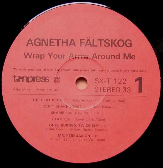 Agnetha Faltskog -"Wrap you arms around me" [по заказу польской фирмы TONPRESS]