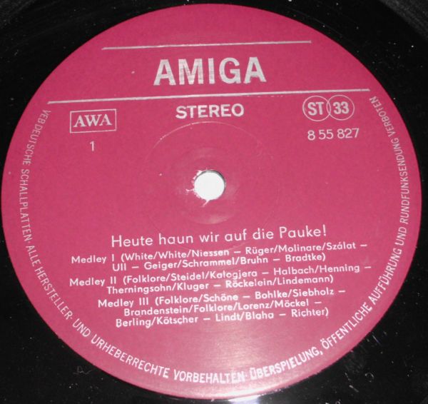 Heute haun wir auf die Pauke  [по заказу немецкой фирмы AMIGA, 8 55 827]