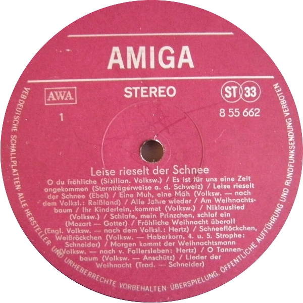 Leise Rieselt Der Schnee [по заказу немецкой фирмы AMIGA, 8 55 662]