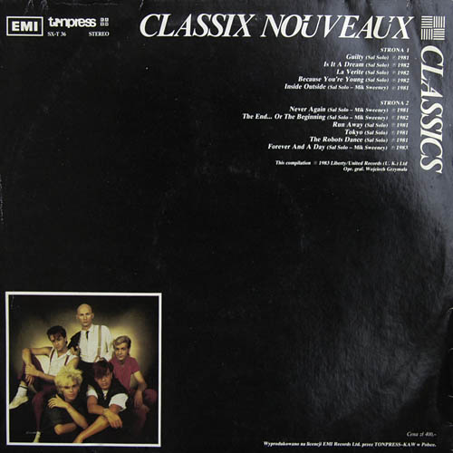 Classix Nouveaux  "Classics" [по заказу польской фирмы TONPRESS SX-T 36]