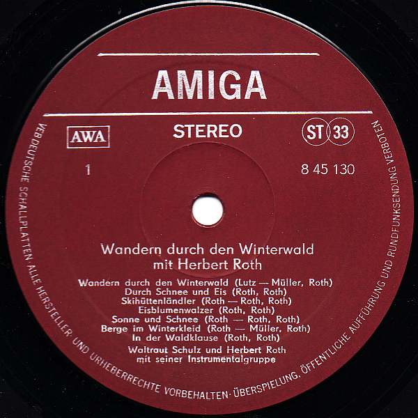 Wandern durch den Winterwald [по заказу немецкой фирмы AMIGA, 8 45 130]