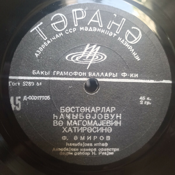 Памяти композиторов Гаджибекова и Магомаева