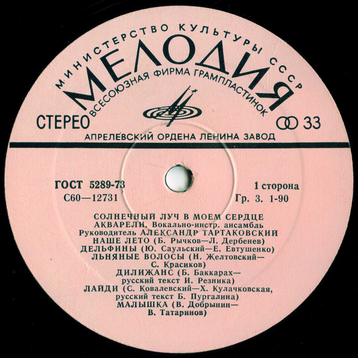 ВИА «Акварели» - Солнечный луч в моём сердце