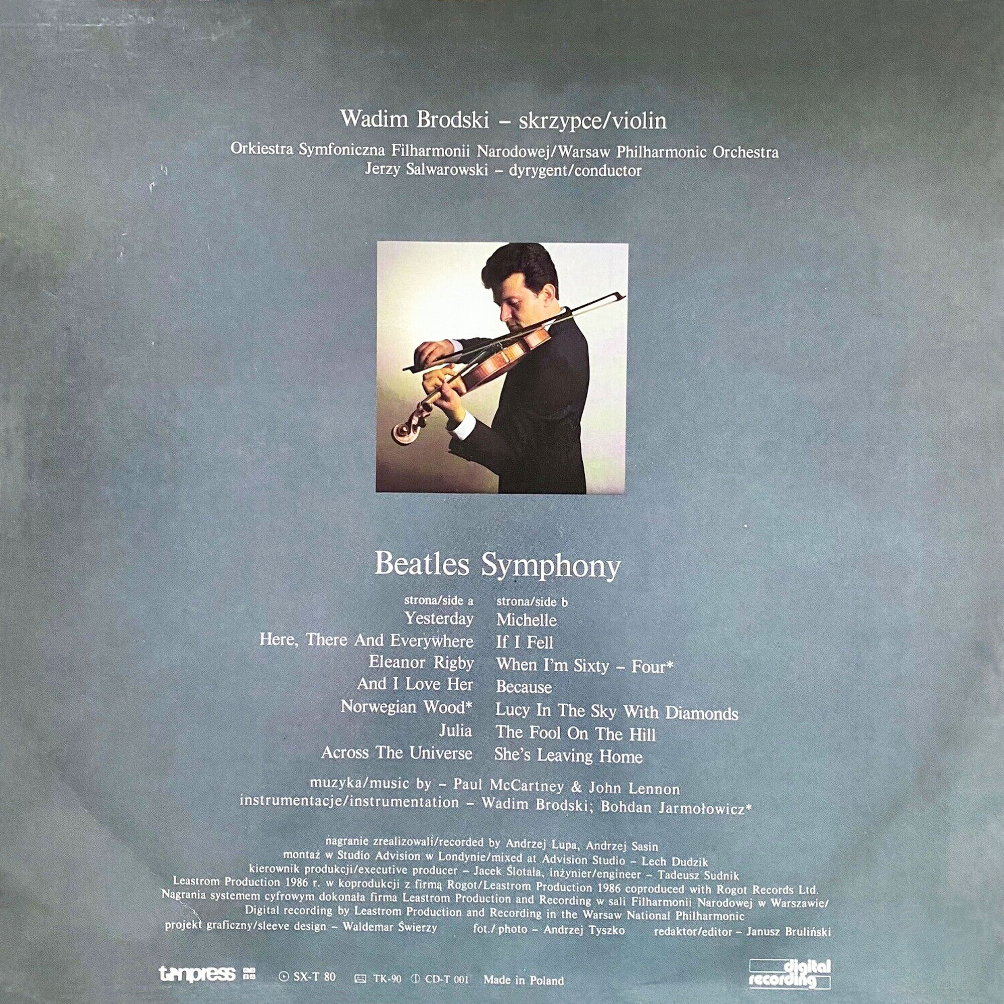 Wadim Brodski ‎– Beatles Symphony [по заказу польской фирмы TONPRESS SX-T80]