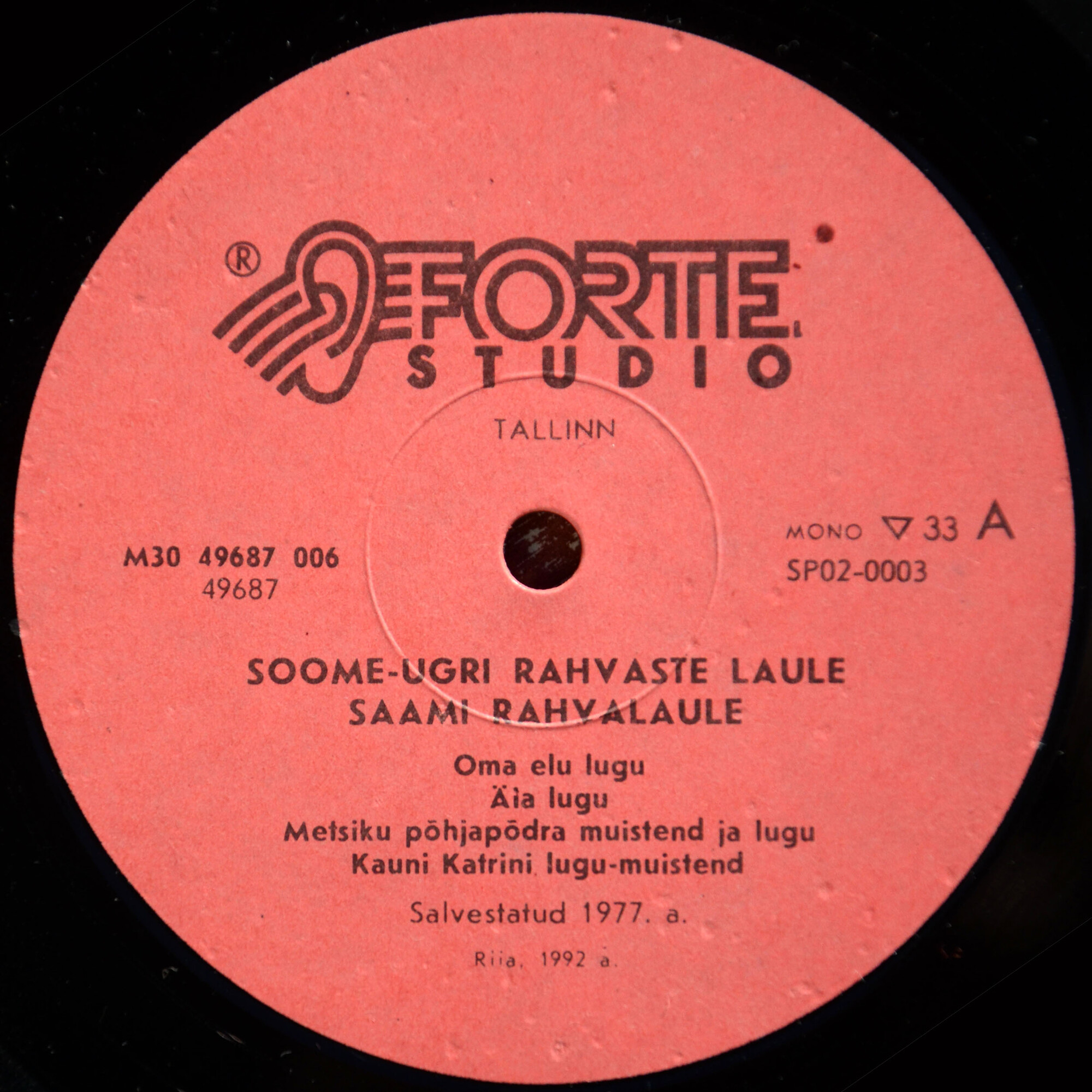 Soome-ugri rahvaste laule. I, Saami rahvalaule  = The lapp folk songs / koostaja = compiled by Jaan Sarv ; toimetaja = edited by Ingrid Rüütel