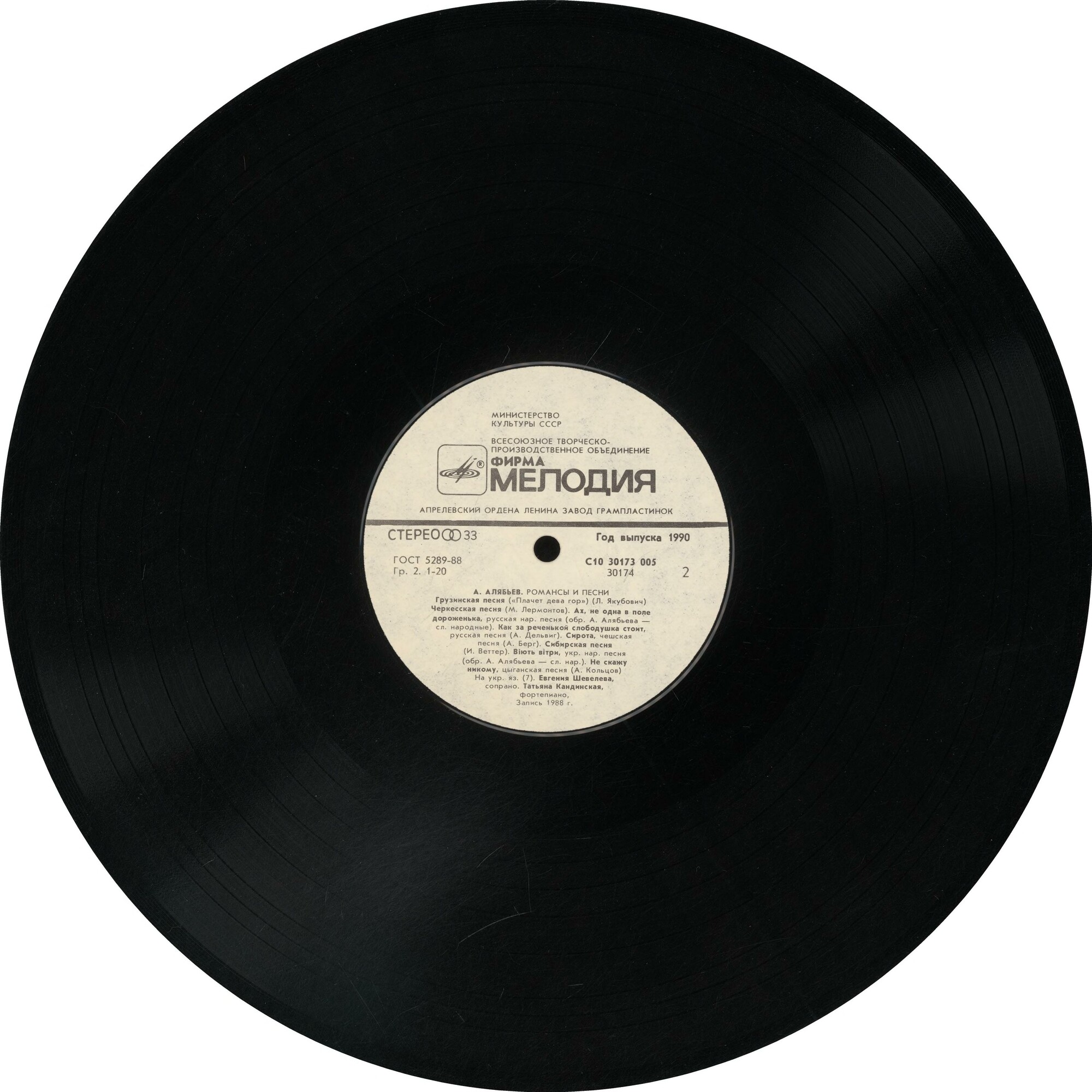 А. АЛЯБЬЕВ (1787-1851): Романсы и песни.