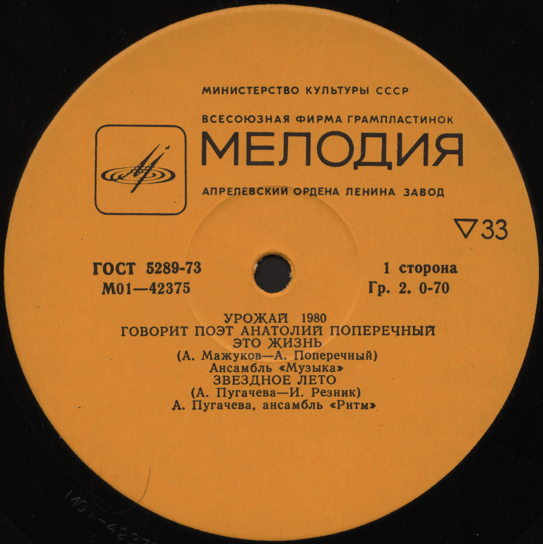 УРОЖАЙ-1980
