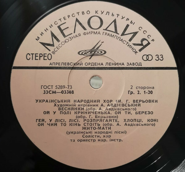 Украинский народный хор им. Г. Верёвки