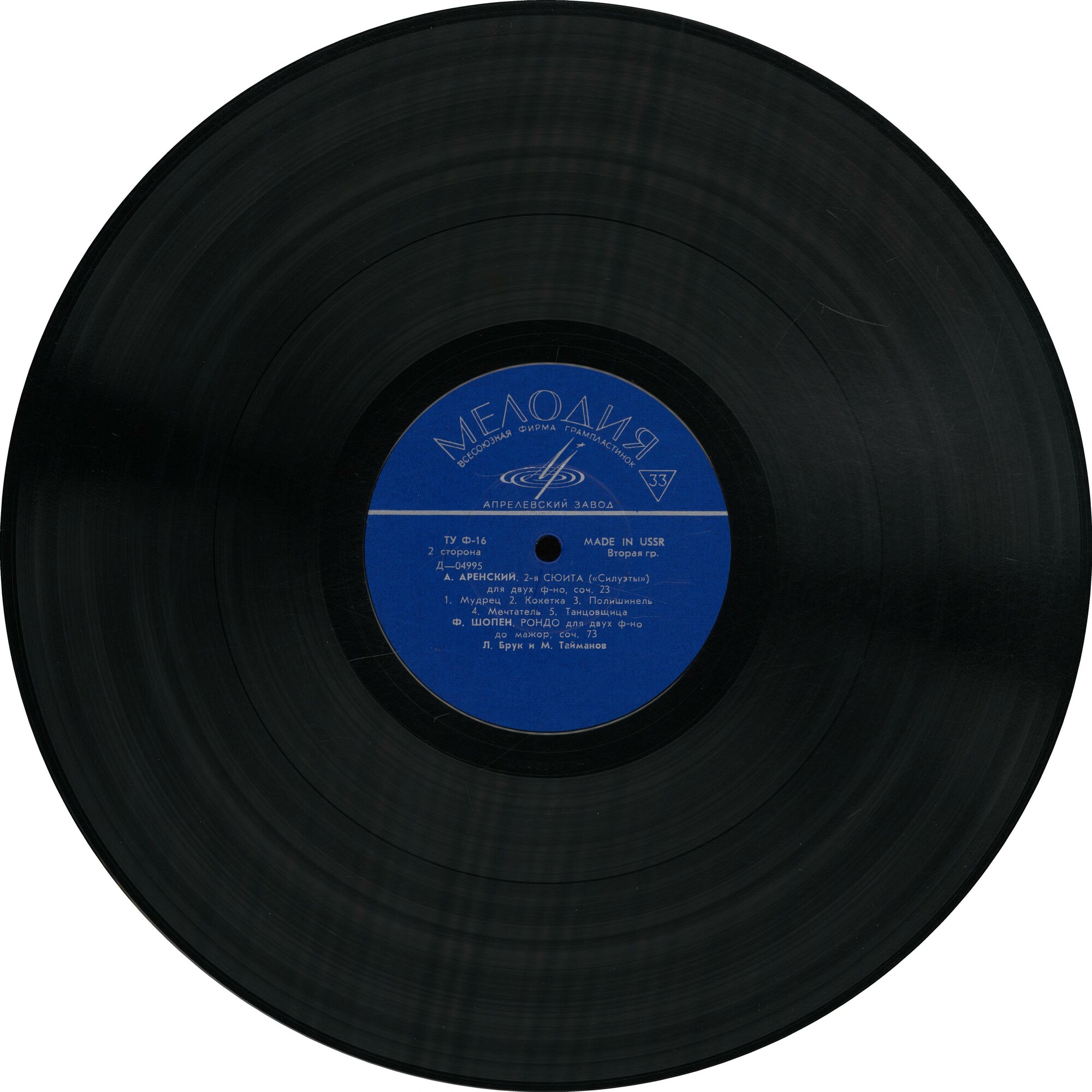 Играют Любовь Брук и Марк Тайманов (фортепианный дуэт)