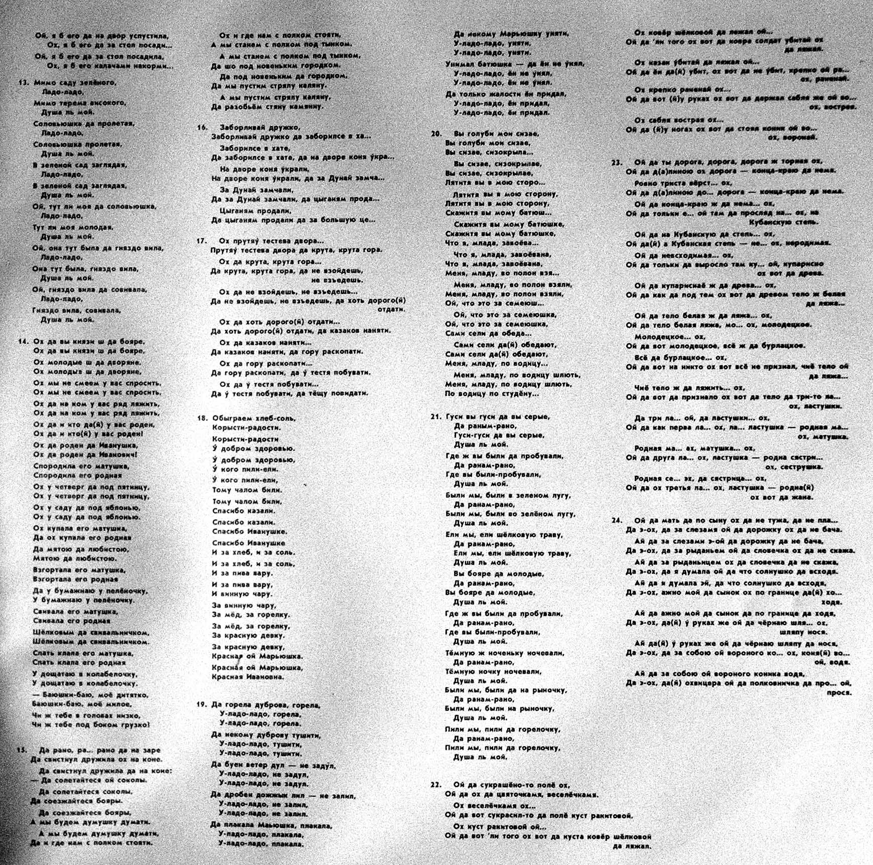 ПЕСЕННЫЙ ФОЛЬКЛОР РУССКИХ СТАРОЖИЛОВ ХАРЬКОВСКОЙ ОБЛАСТИ