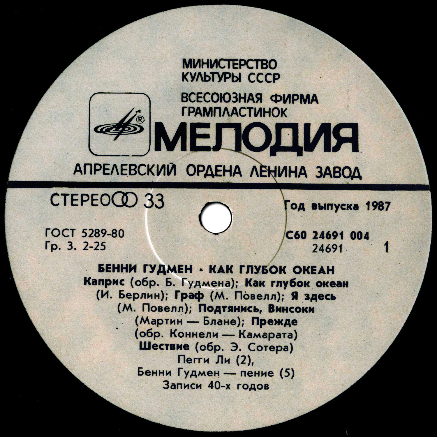 Бенни Гудмен. Как глубок океан