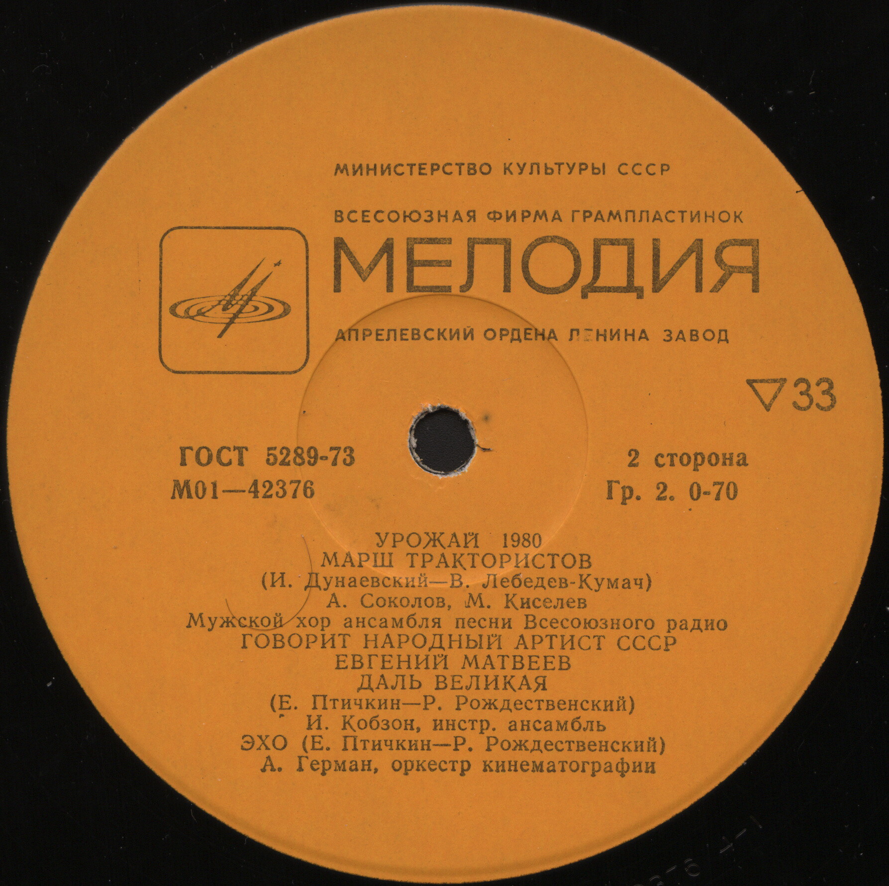 УРОЖАЙ-1980