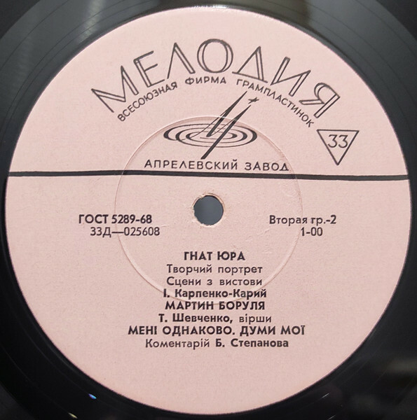 Творческие портреты мастеров сцены. Г. ЮРА (на украинском языке). Гнат Петрович Юра