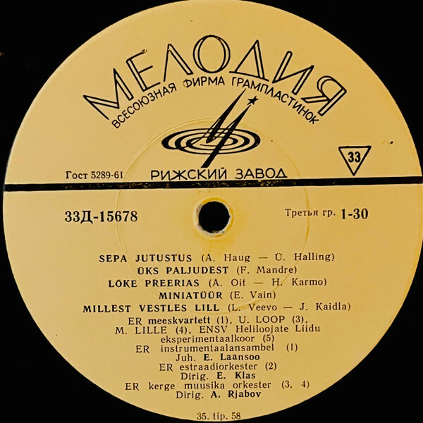 ЭСТОНСКАЯ ЭСТРАДА (на эстонском яз.)